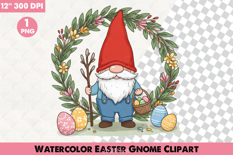 Easter Gnome Clipart Bundle 12 - CraftNest - Digital Crafting and Art