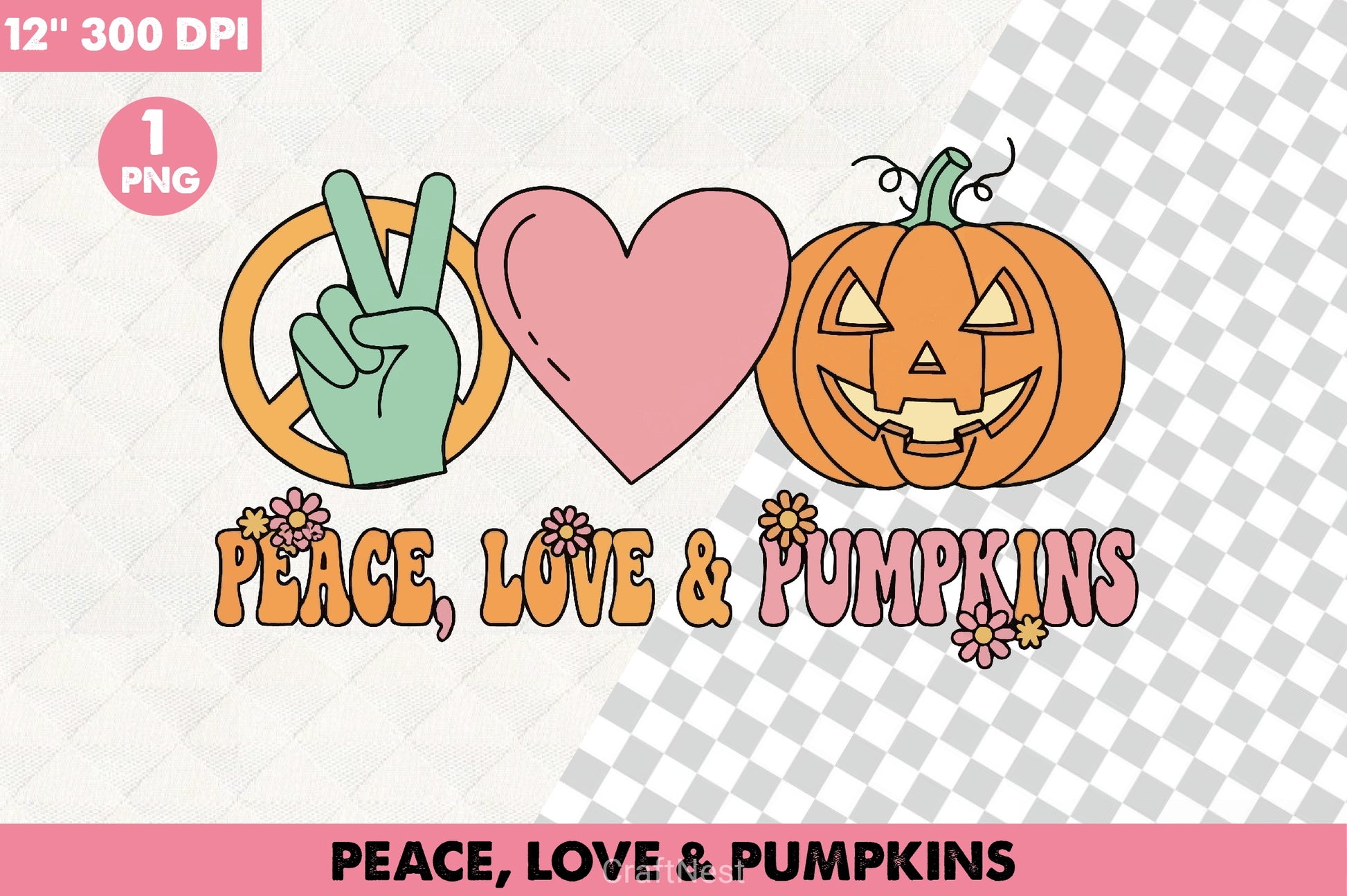 Peace Love Pumpkins Clipart Bundle - CraftNest - Digital Crafting and Art