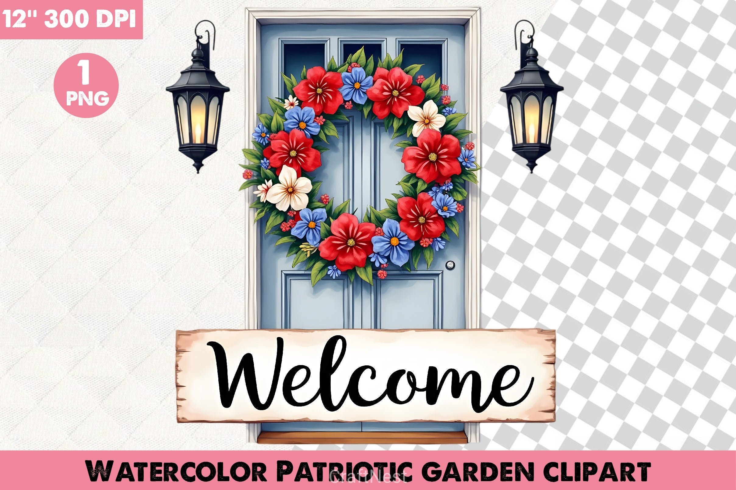 Patriotic Garden Clipart Bundle - CraftNest - Digital Crafting and Art