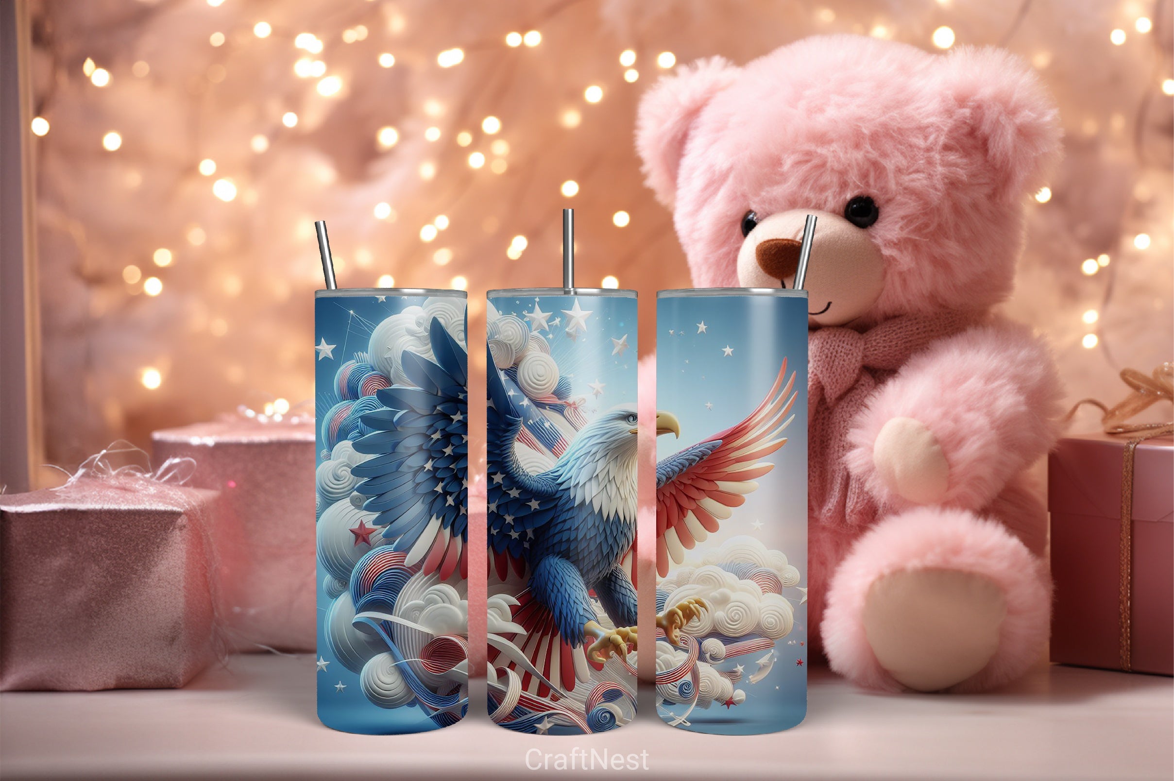 4th of July Tumbler Wrap Bundle 48 - CraftNest - Digital Crafting and Art