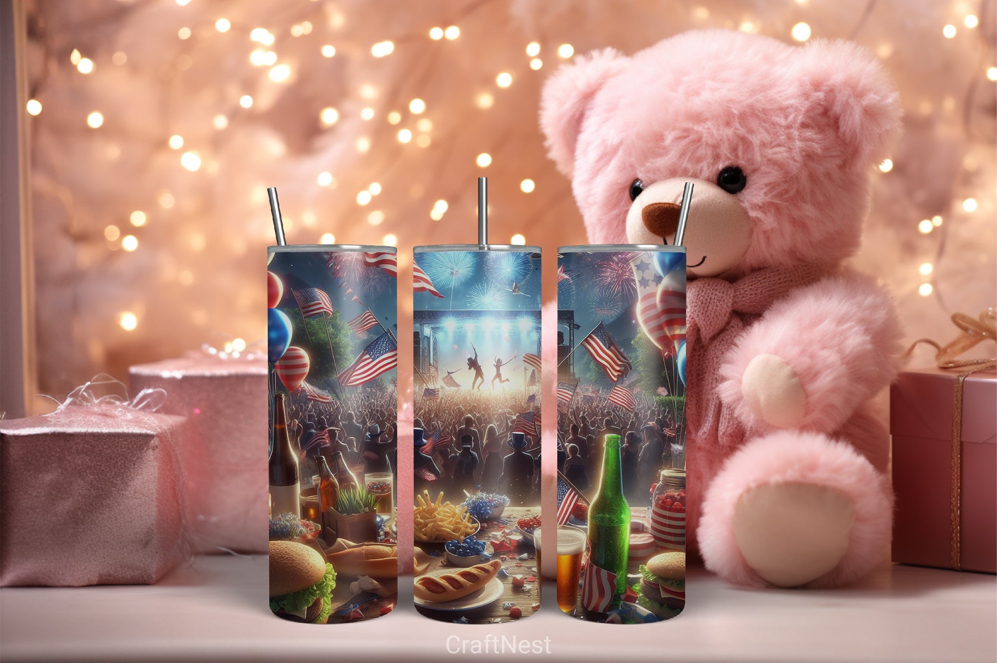 4th of July Tumbler Wrap Bundle 9 - CraftNest - Digital Crafting and Art