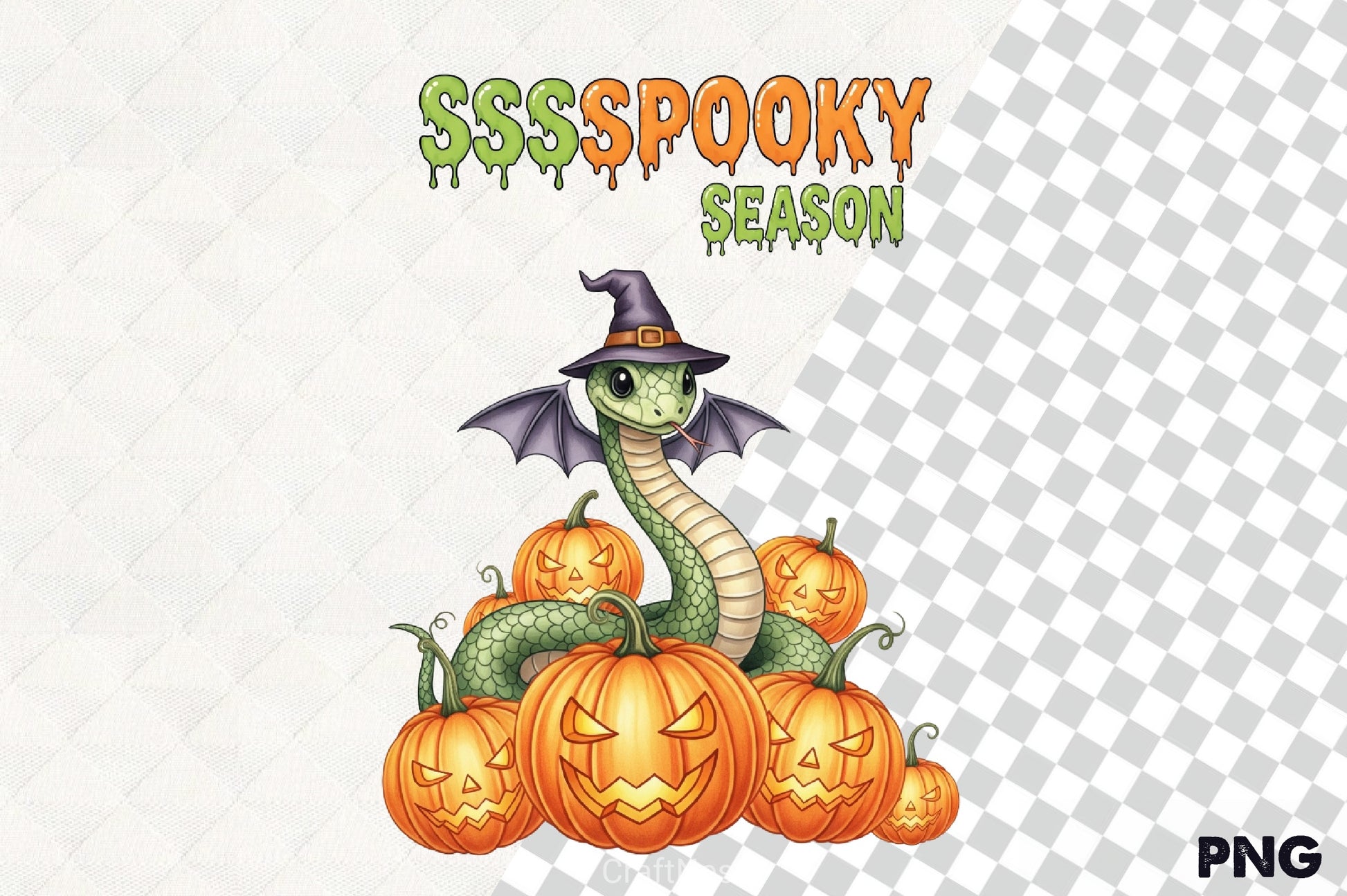 Spooky Snake & Pumpkins Clipart Bundle - CraftNest - Digital Crafting and Art