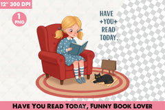 Funny Book Lover Clipart Bundle 6 - CraftNest - Digital Crafting and Art