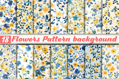 Floral Pattern Background Clipart Bundle 2 - CraftNest - Digital Crafting and Art