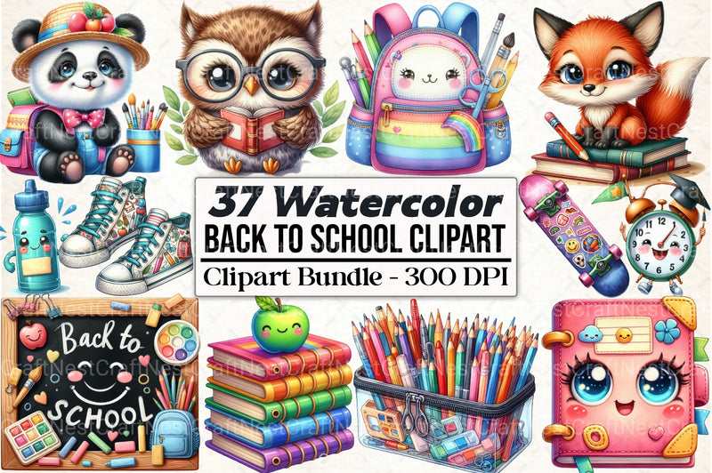Back to School Clipart Bundle 2 - CraftNest - Digital Crafting and Art
