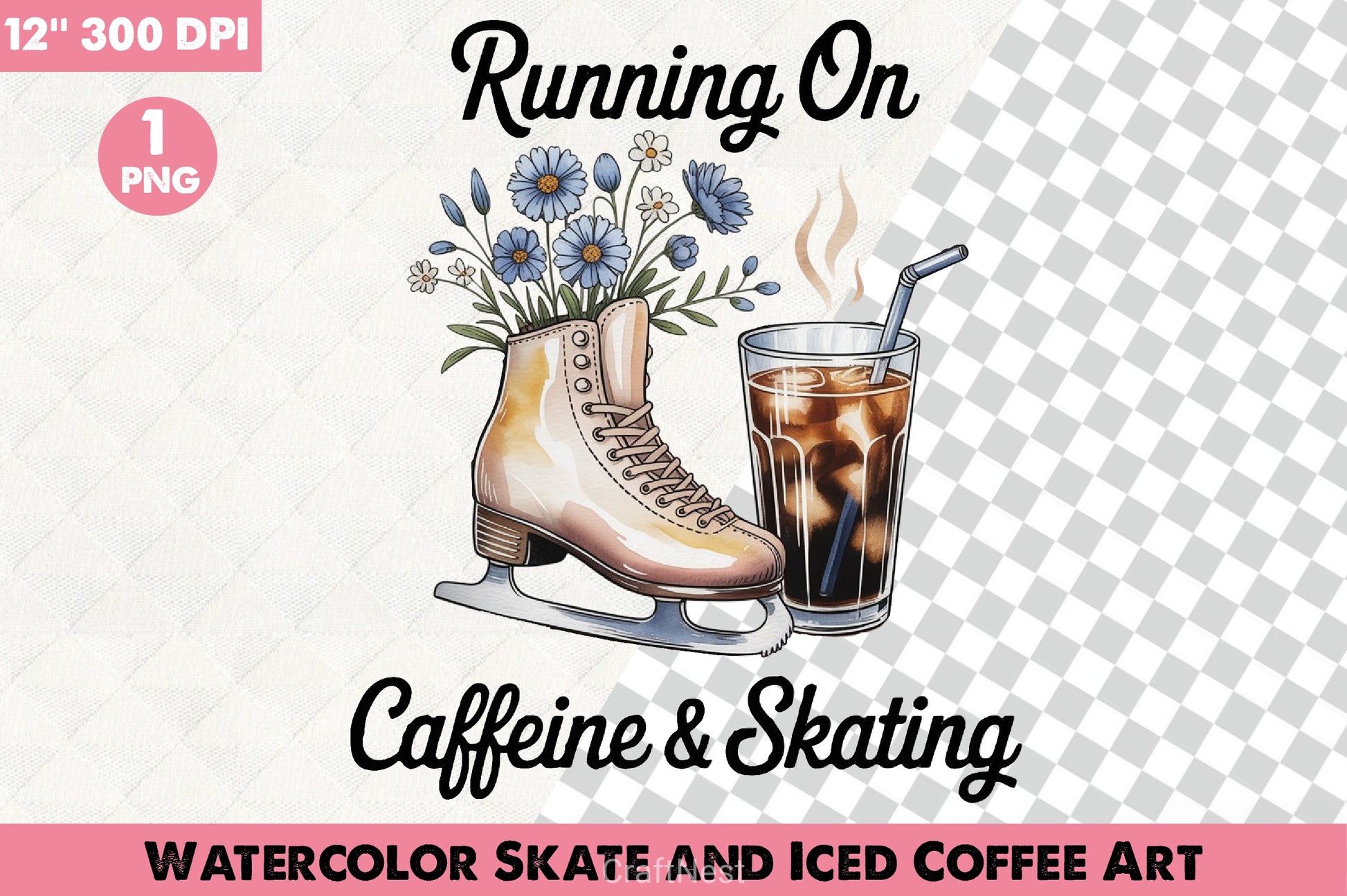 Skate & Iced Coffee Art Clipart Bundle - CraftNest - Digital Crafting and Art