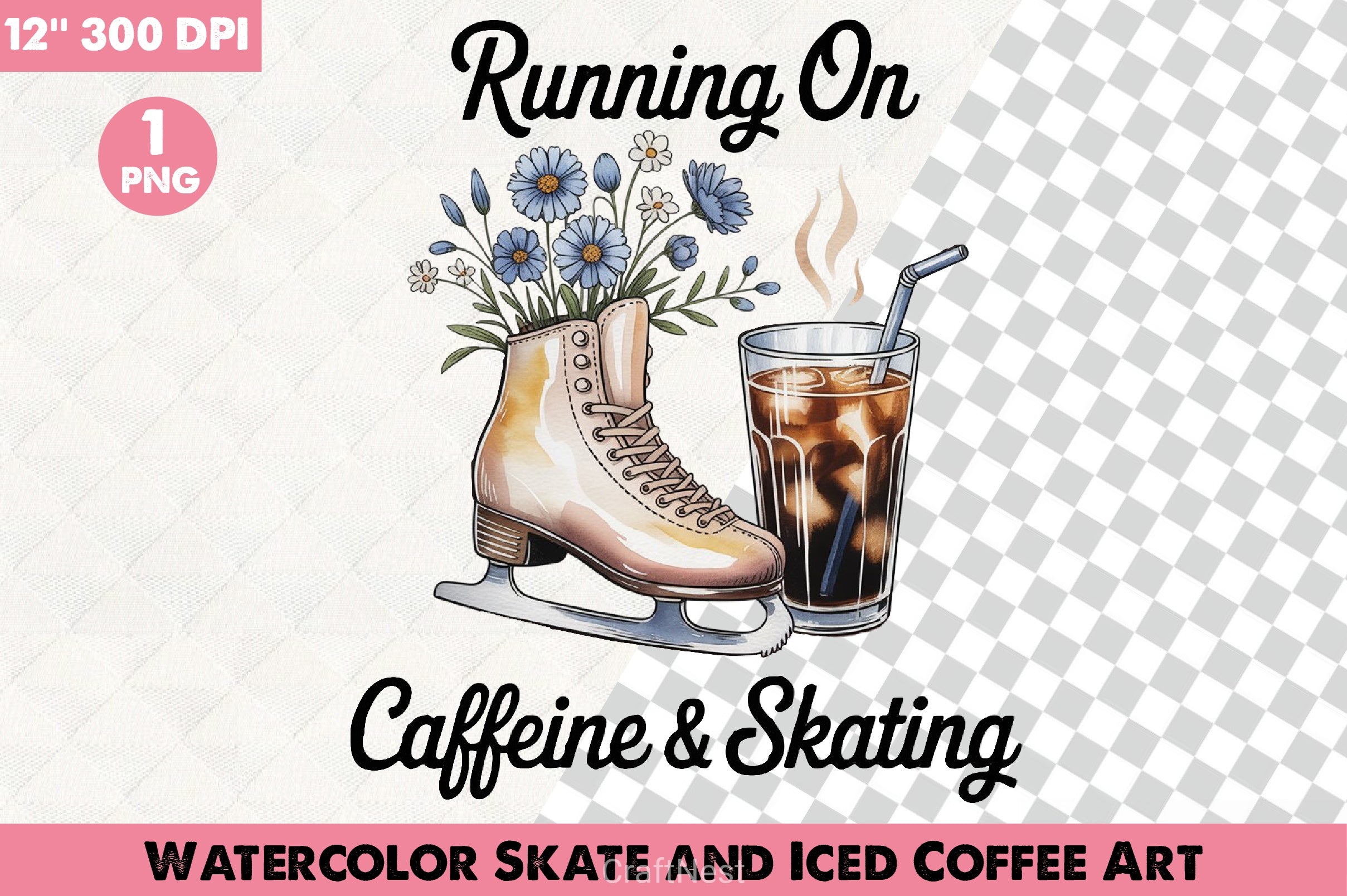 Skate & Iced Coffee Art Clipart Bundle - CraftNest - Digital Crafting and Art