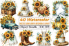 Rustic Sunflower Wedding Clipart Bundle