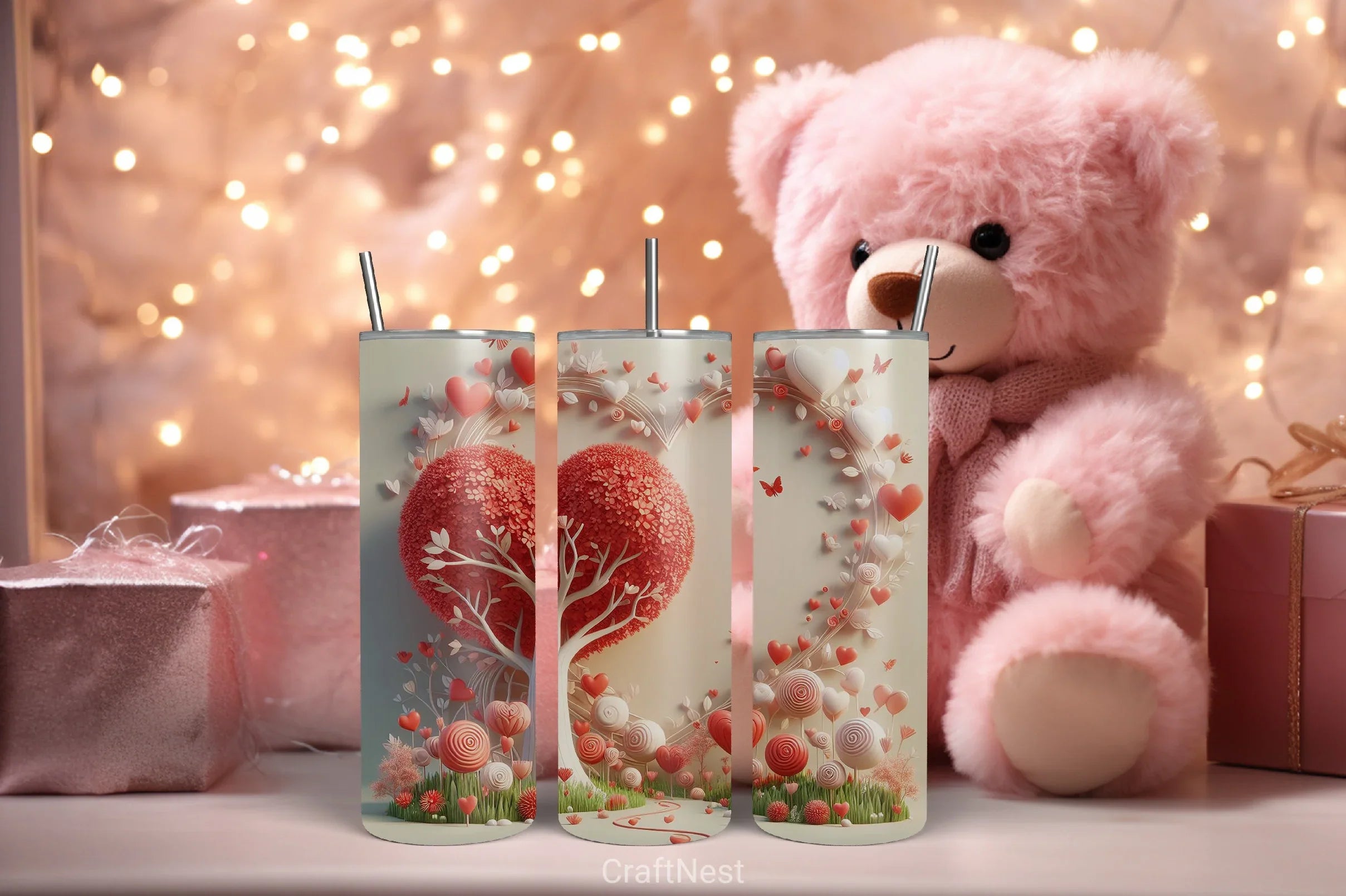 Valentine Tumbler Wrap Bundle 4 - CraftNest - Digital Crafting and Art