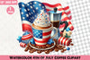 4th of July Coffee Clipart Bundle 1