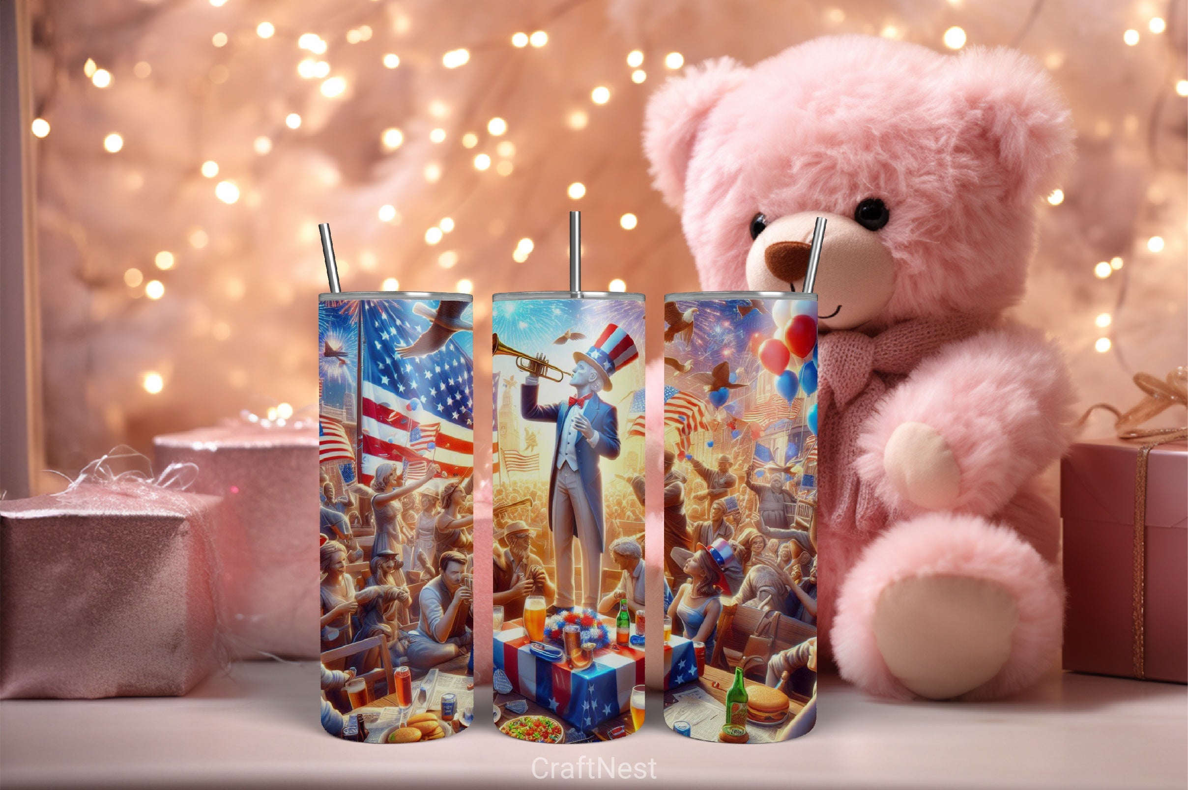 4th of July Tumbler Wrap Bundle 109 - CraftNest - Digital Crafting and Art