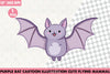 Purple Bat Cartoon Clipart Bundle