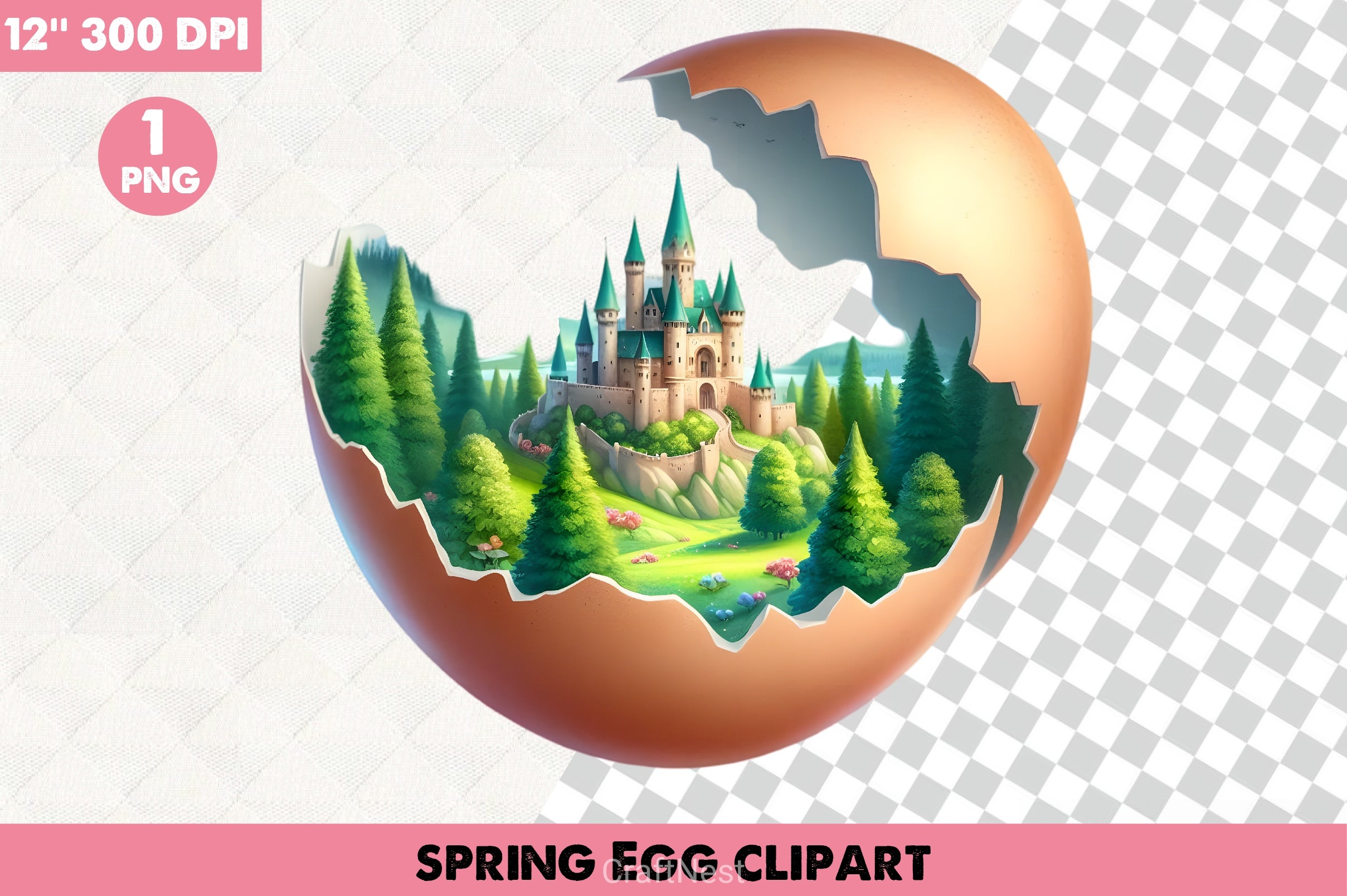 Spring Egg Clipart Bundle - CraftNest - Digital Crafting and Art