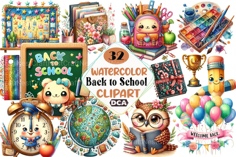 Back to School Clipart Bundle 88 - CraftNest - Digital Crafting and Art