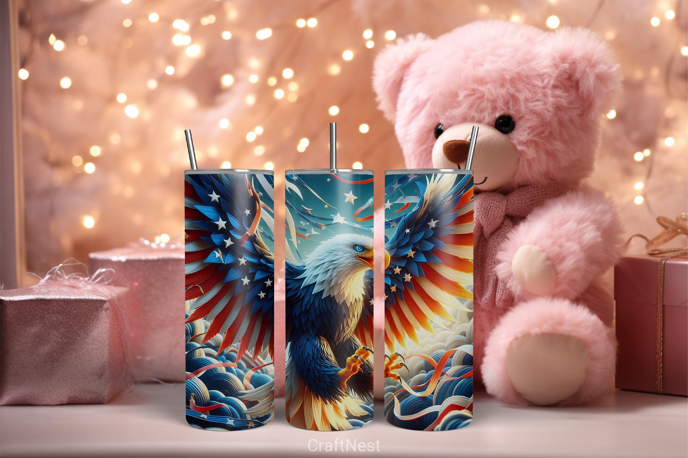 4th of July Tumbler Wrap Bundle 79 - CraftNest - Digital Crafting and Art