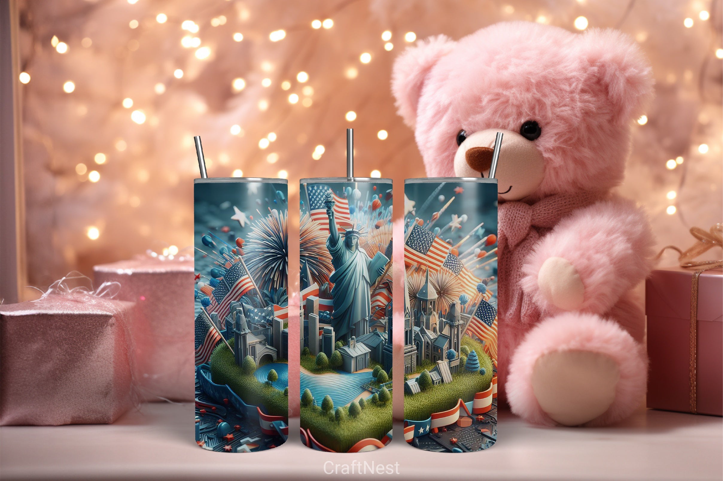 4th of July Tumbler Wrap Bundle 35 - CraftNest - Digital Crafting and Art