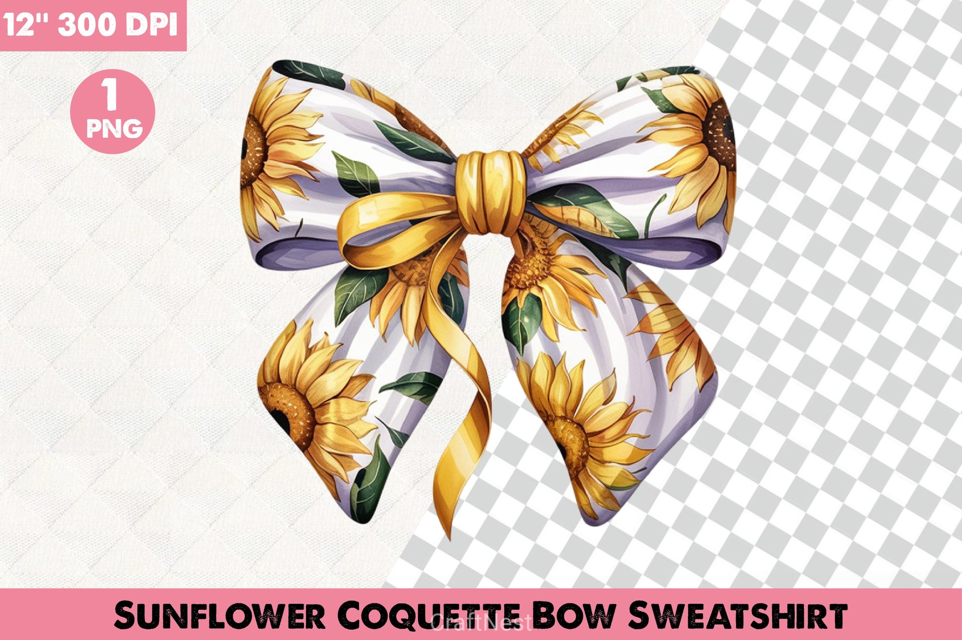 Sunflower Bow Sweatshirt Clipart Bundle - CraftNest - Digital Crafting and Art