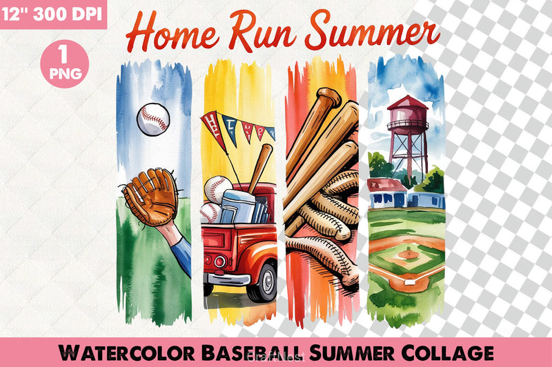 Baseball Summer Collage Clipart Bundle - CraftNest - Digital Crafting and Art