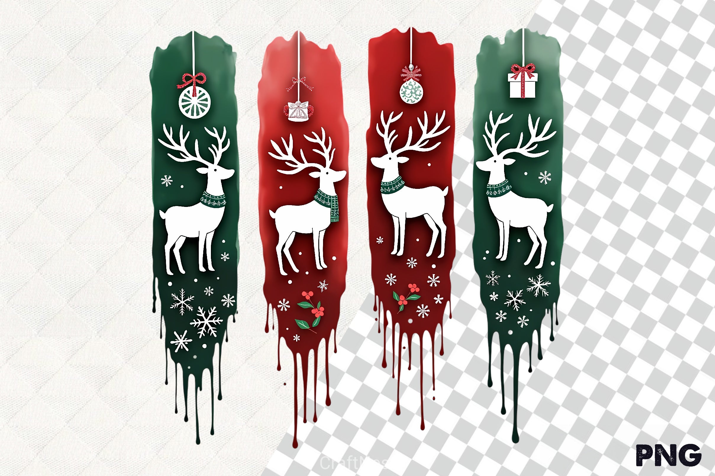 Christmas Reindeer Clipart Bundle 5 - CraftNest - Digital Crafting and Art