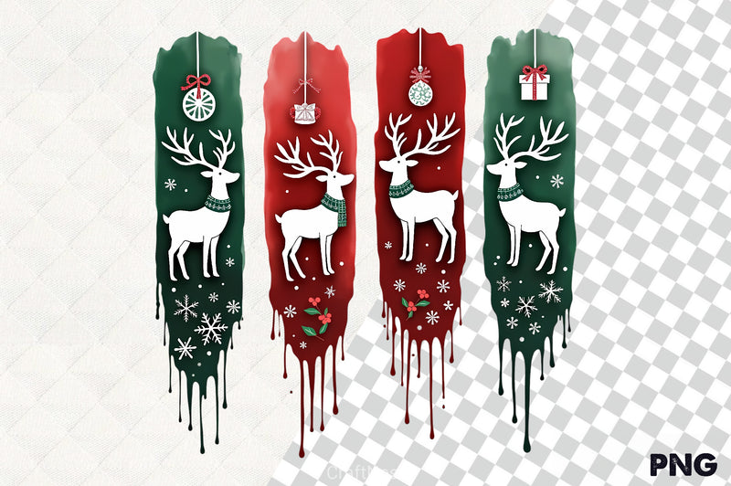 Christmas Reindeer Clipart Bundle 5 - CraftNest - Digital Crafting and Art