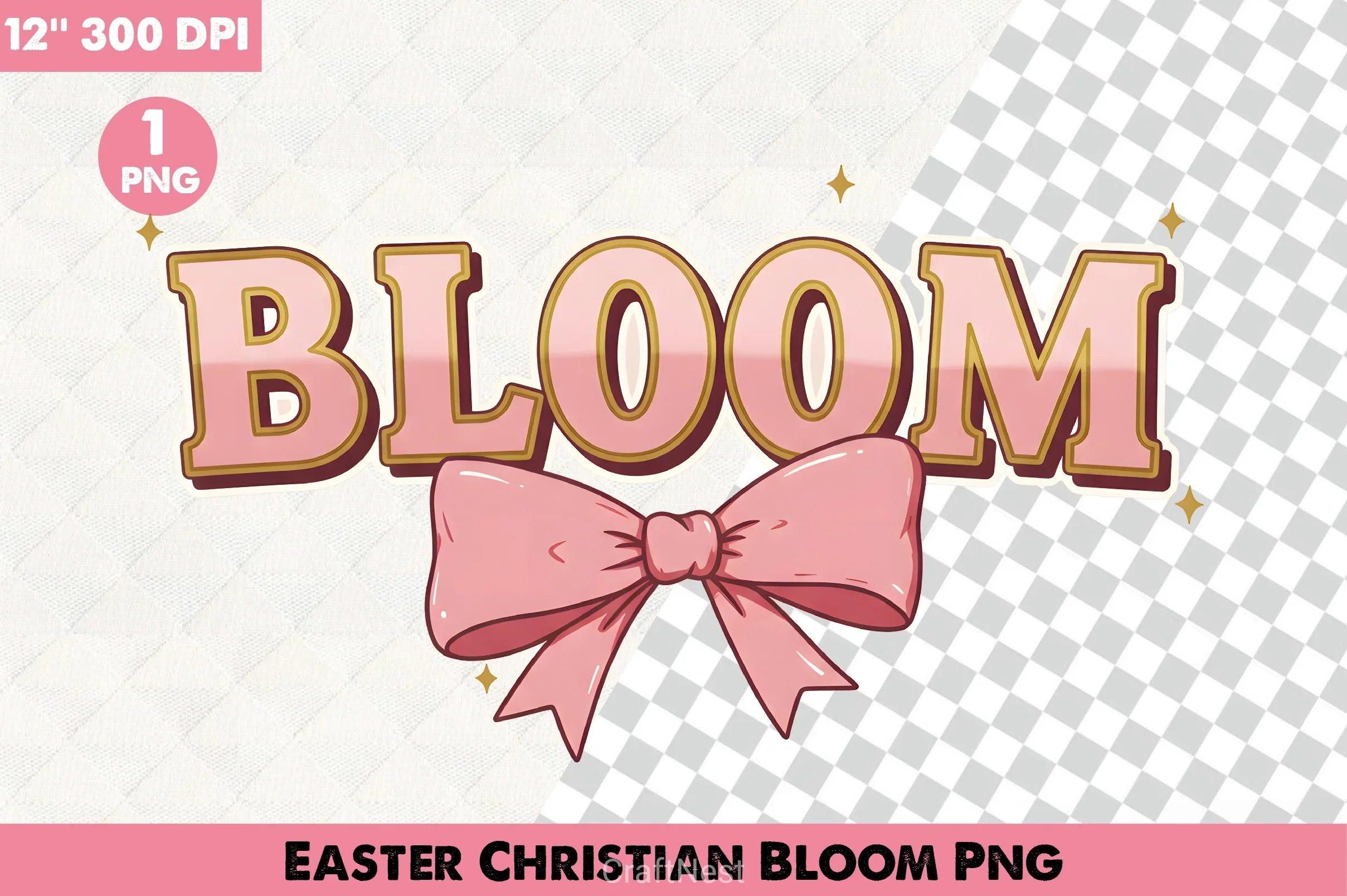 Easter Christian Bloom Clipart Bundle