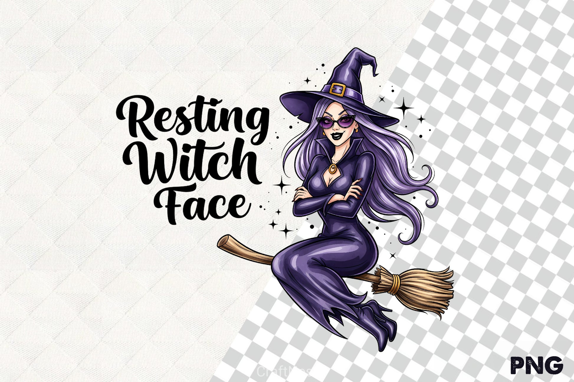 Resting Witch Face Clipart Bundle 2 - CraftNest - Digital Crafting and Art