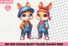 Hip Hop Couple Bunny Easter Clipart Bundle