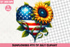 Sunflowers 4th of July Clipart Bundle