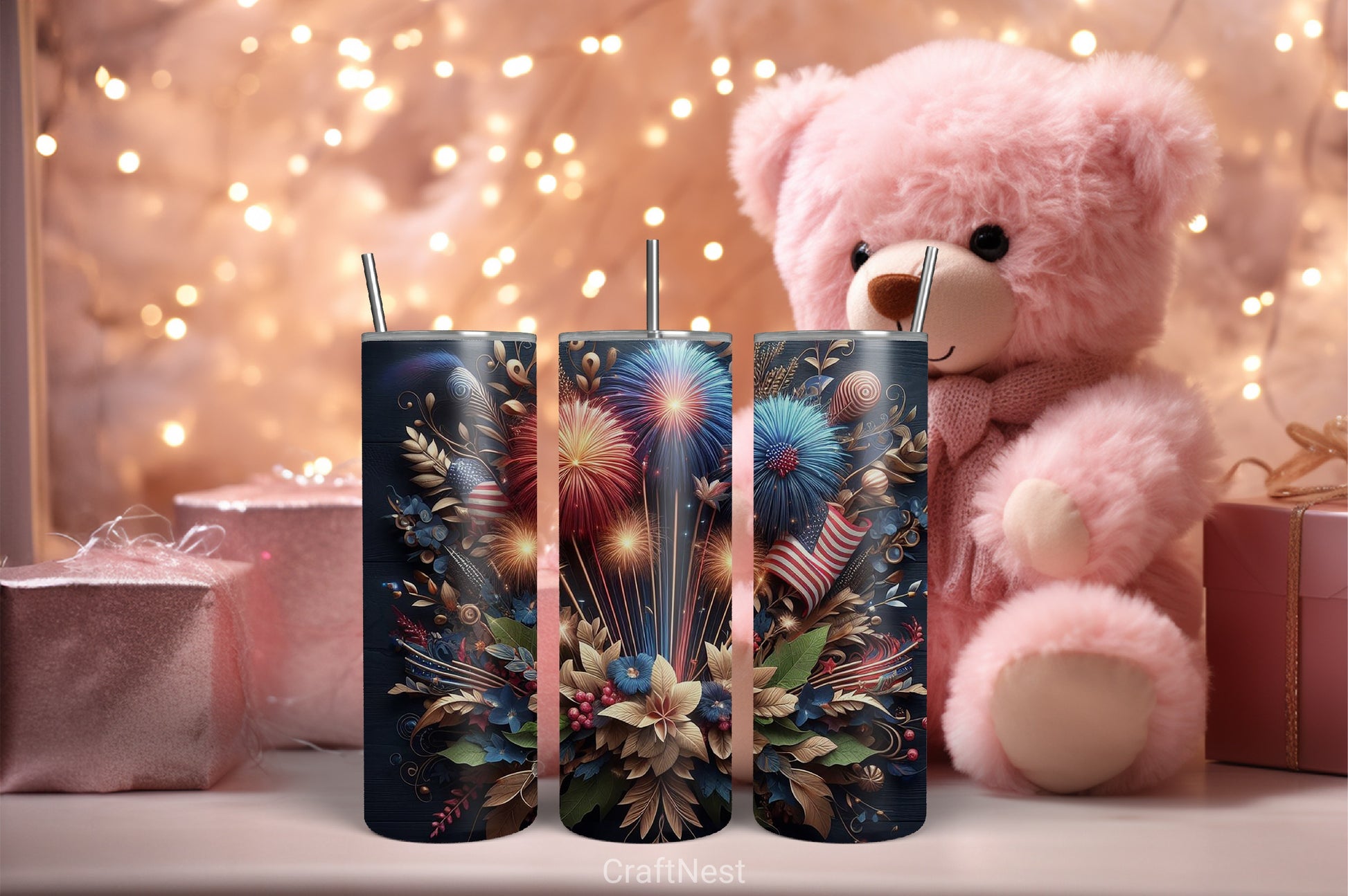 4th of July Tumbler Wrap Bundle 82 - CraftNest - Digital Crafting and Art