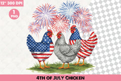 4th of July Chicken Clipart Bundle - CraftNest - Digital Crafting and Art