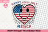 Happy 4th July Heart Smiley Clipart Bundle