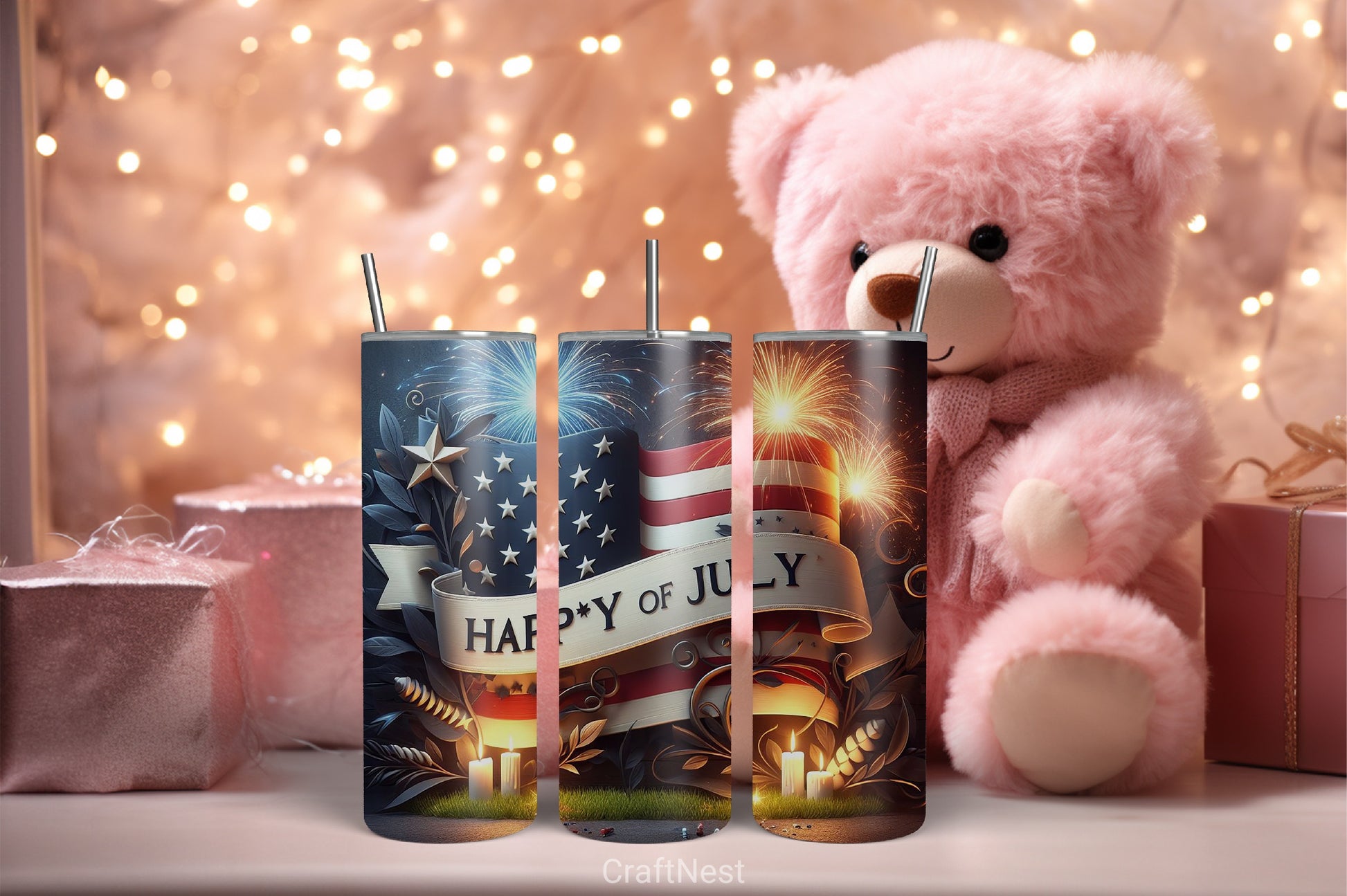 4th of July Tumbler Wrap Bundle 97 - CraftNest - Digital Crafting and Art