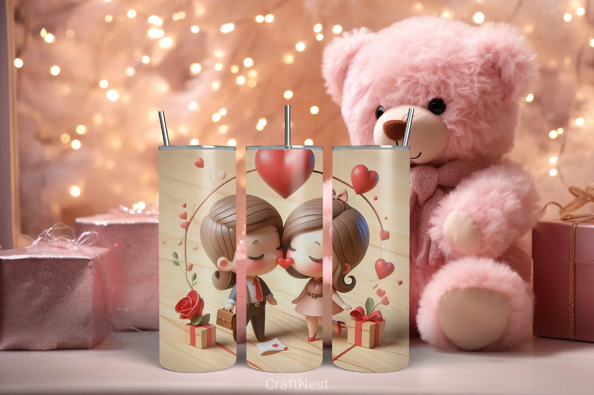 Valentines Tumbler Wrap Bundle 1 - CraftNest - Digital Crafting and Art
