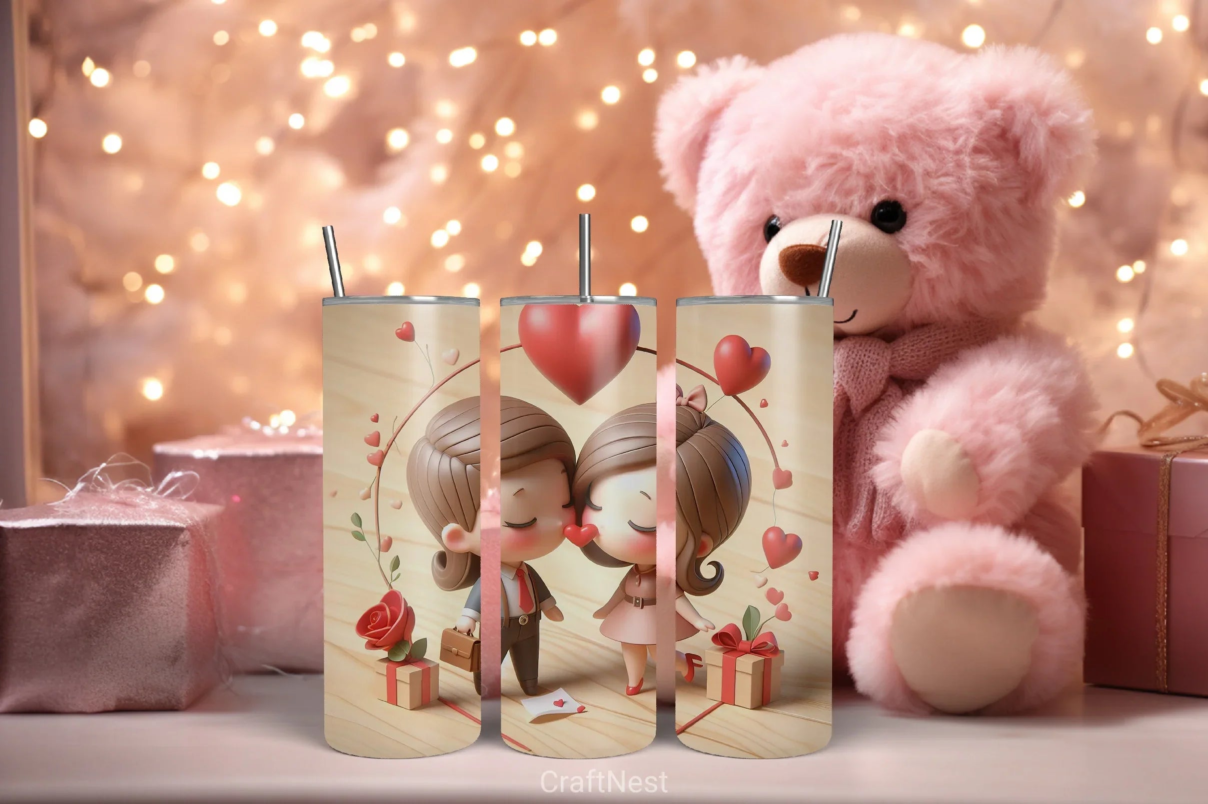 Valentines Tumbler Wrap Bundle 1 - CraftNest - Digital Crafting and Art