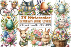 Easter Spring Flowers Clipart Bundle - CraftNest - Digital Crafting and Art