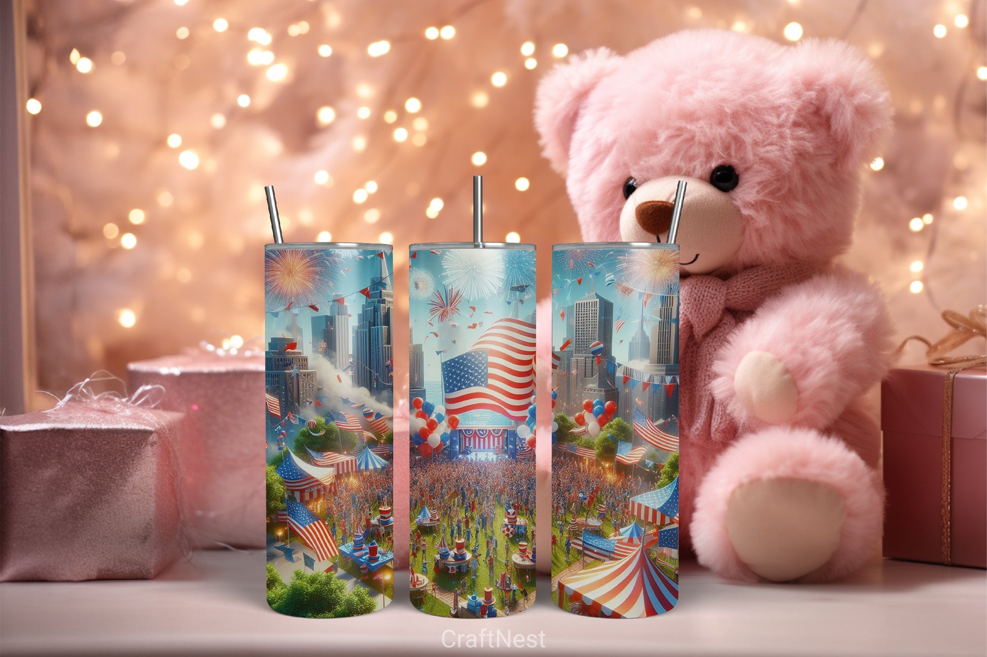4th of July Tumbler Wrap Bundle 101 - CraftNest - Digital Crafting and Art