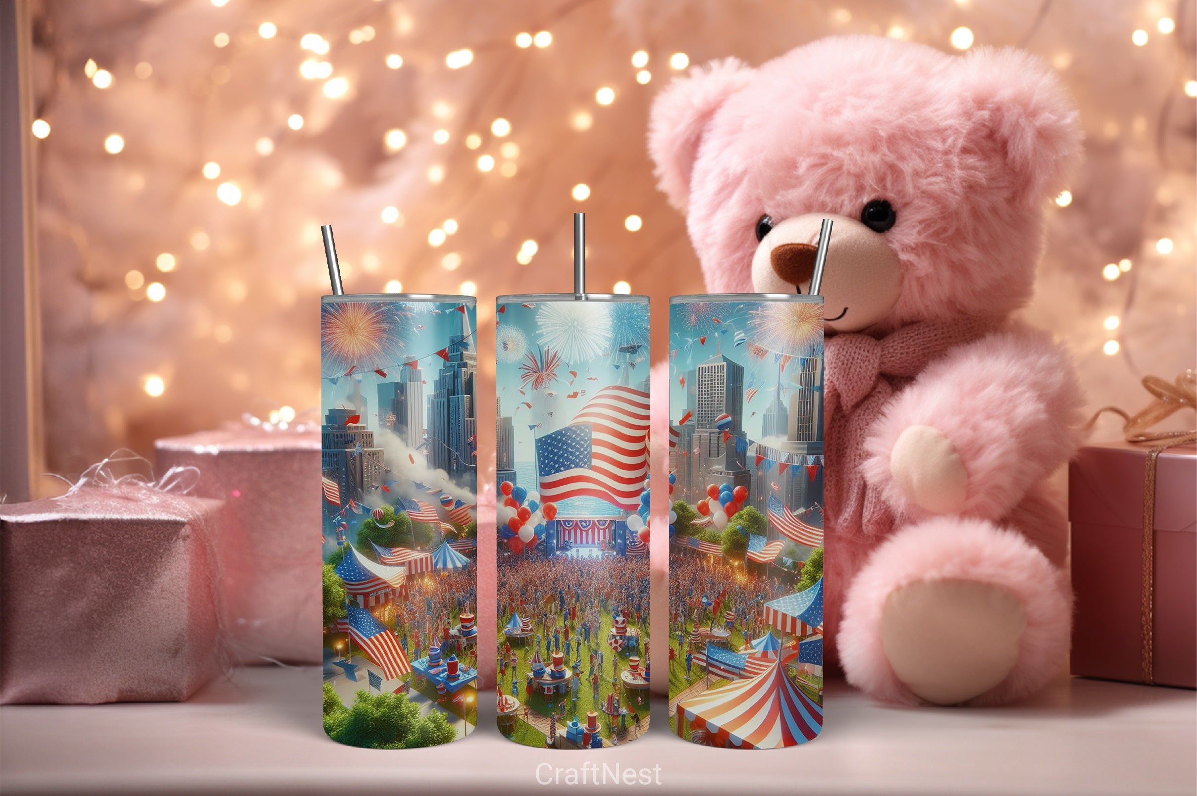 4th of July Tumbler Wrap Bundle 101 - CraftNest - Digital Crafting and Art