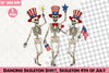 Dancing Skeleton Shirt 4th of July Clipart Bundle