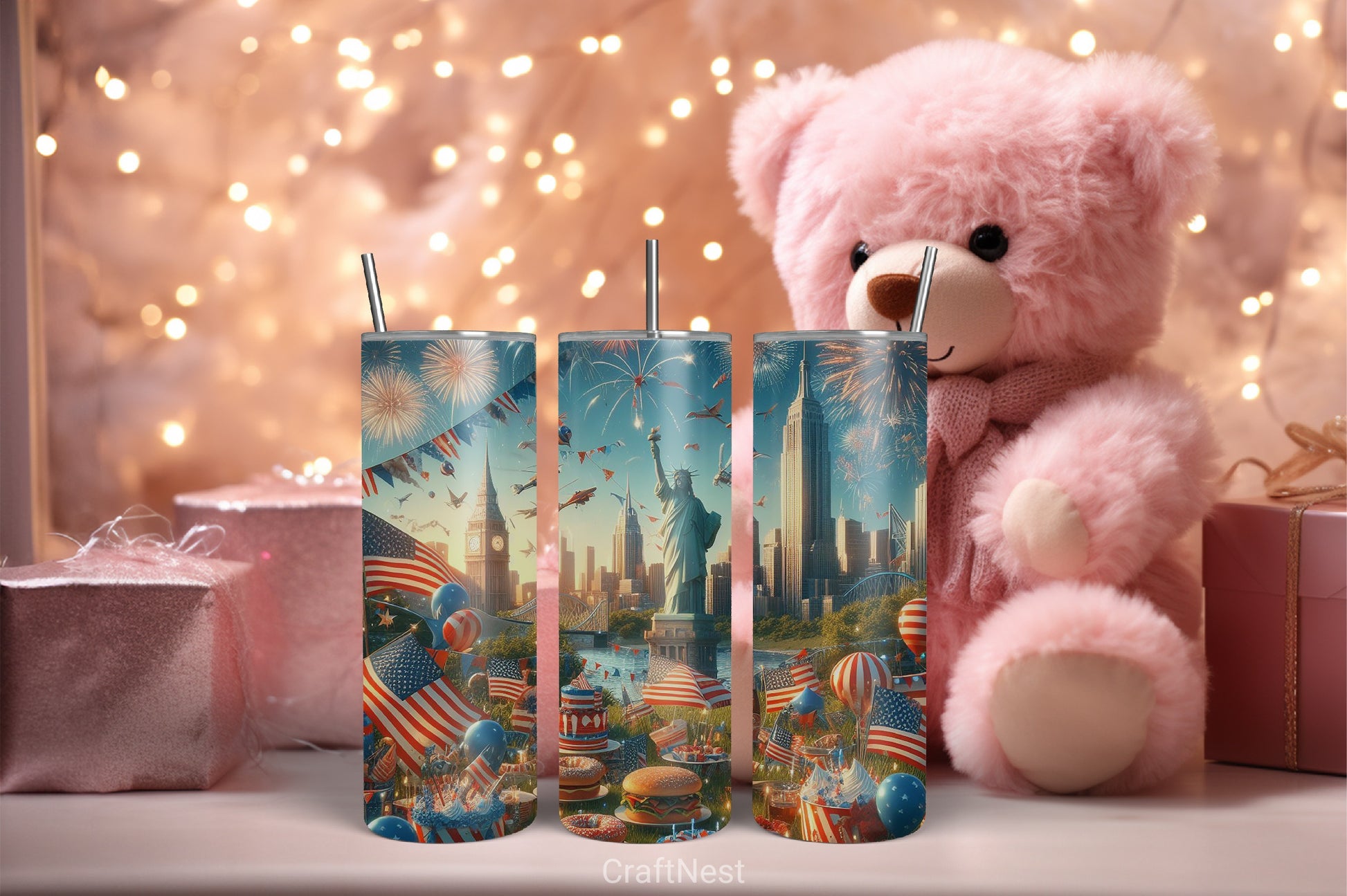 4th of July Tumbler Wrap Bundle 42 - CraftNest - Digital Crafting and Art