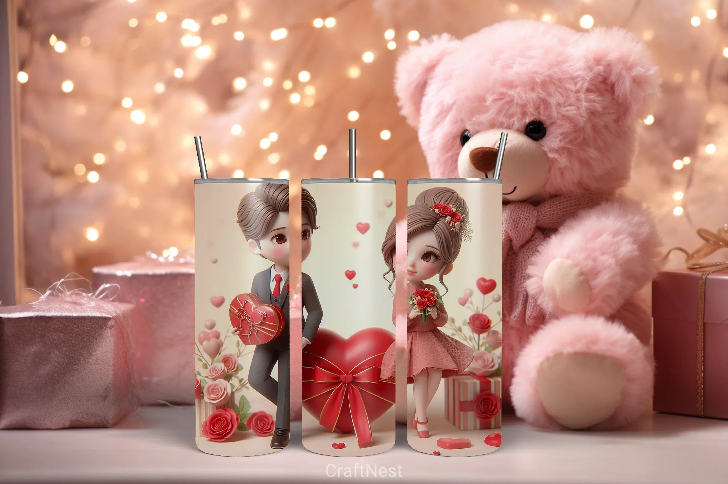 Valentine Tumbler Wrap Bundle 39 - CraftNest - Digital Crafting and Art