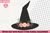 Witch Hat Peach Roses Halloween Clipart Bundle