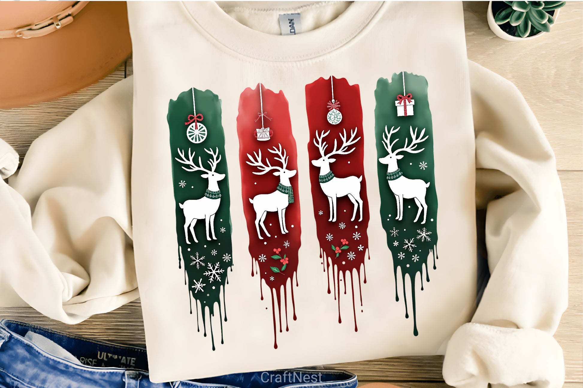 Christmas Reindeer Clipart Bundle 5 - CraftNest - Digital Crafting and Art