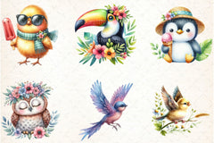 Summer Baby Birds Clipart Bundle 25 - CraftNest - Digital Crafting and Art