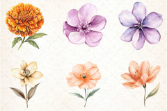 Boho Flower Clipart Bundle - CraftNest - Digital Crafting and Art