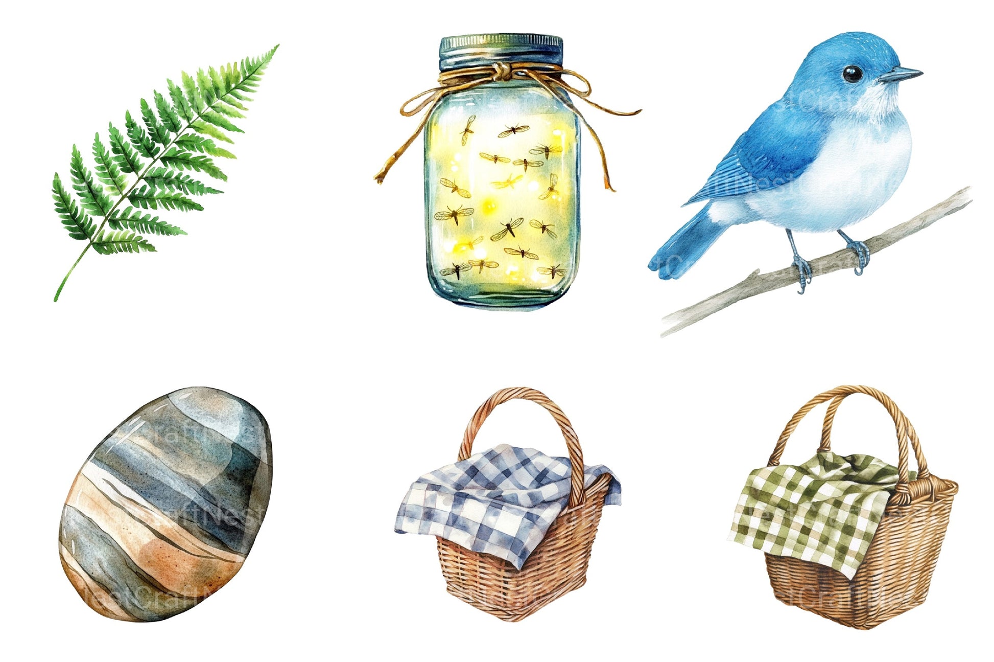 Summer Nature Walk Clipart Bundle - CraftNest - Digital Crafting and Art