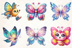 Adorable Butterfly Clipart Bundle 11 - CraftNest - Digital Crafting and Art