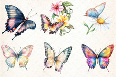 Summer Colorful Butterfly Clipart Bundle - CraftNest - Digital Crafting and Art