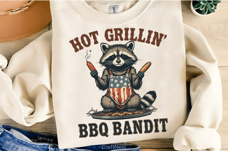 BBQ Bandit Raccoon Clipart Bundle - CraftNest - Digital Crafting and Art