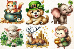 St. Patrick's Day Animals Clipart Bundle 77 - CraftNest - Digital Crafting and Art