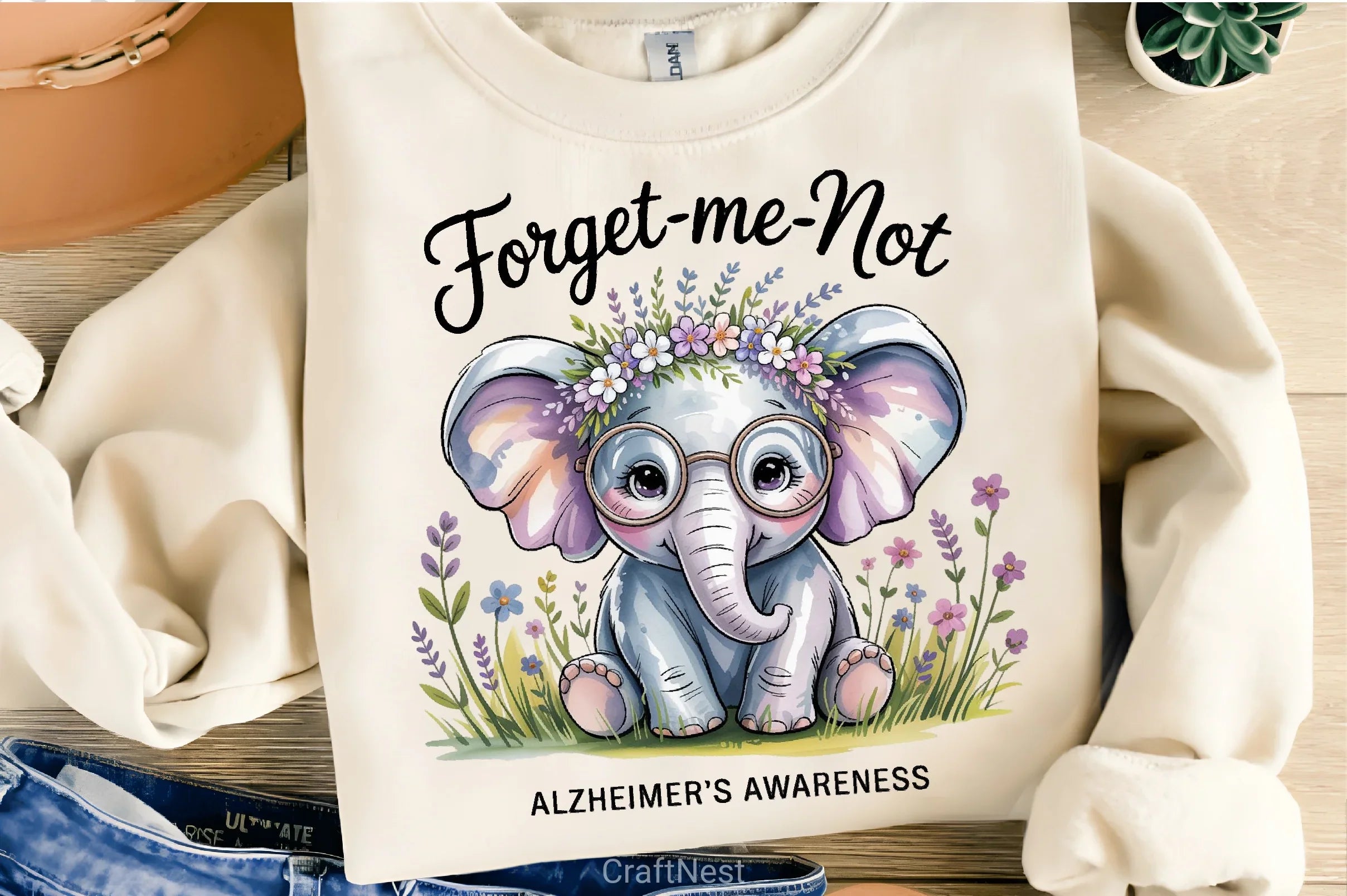 Elephant Glasses & Flowers Clipart Bundle - CraftNest - Digital Crafting and Art